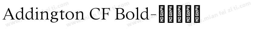 Addington CF Bold字体转换